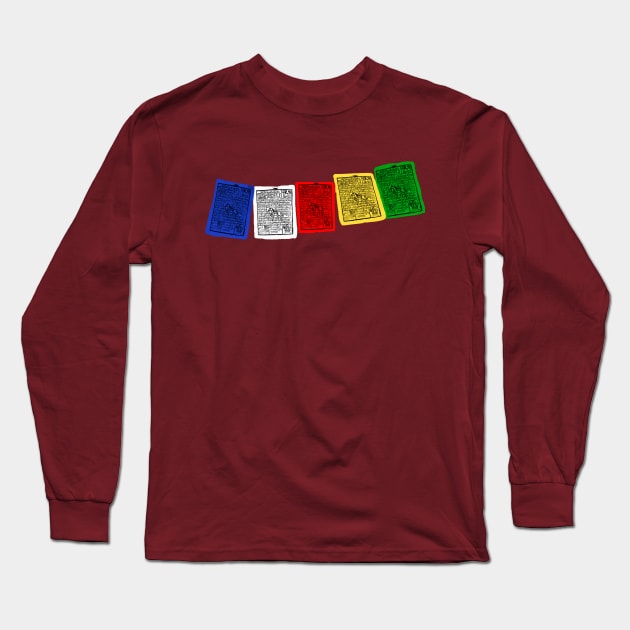 Prayer Flags Nepal Peace Long Sleeve T-Shirt by stephun96